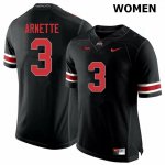 Women's Ohio State Buckeyes #3 Damon Arnette Blackout Nike NCAA College Football Jersey Comfortable TEI5844VD